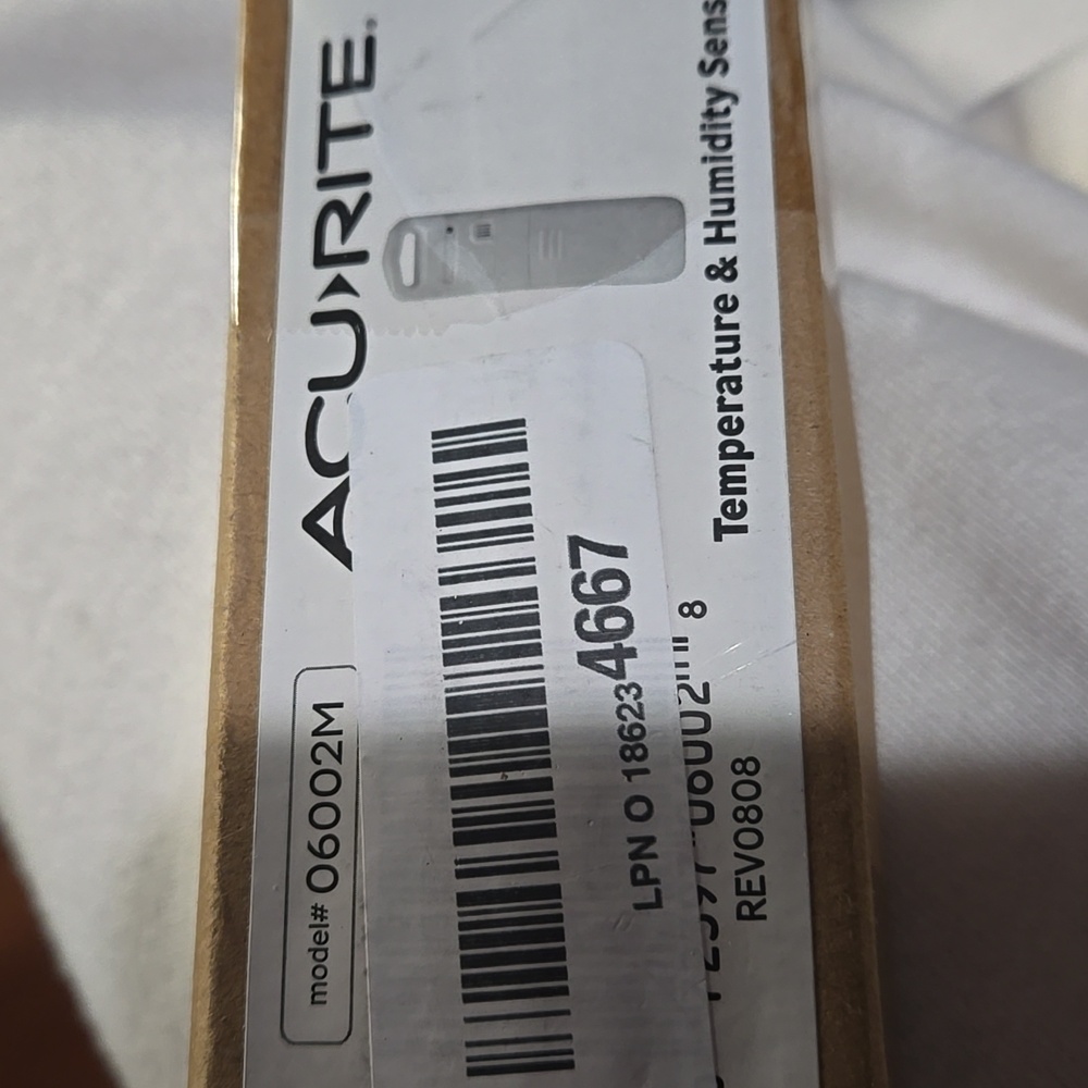 White AcuRite Wireless Temperature And Humidity Sensor - Picture 2 of 2
